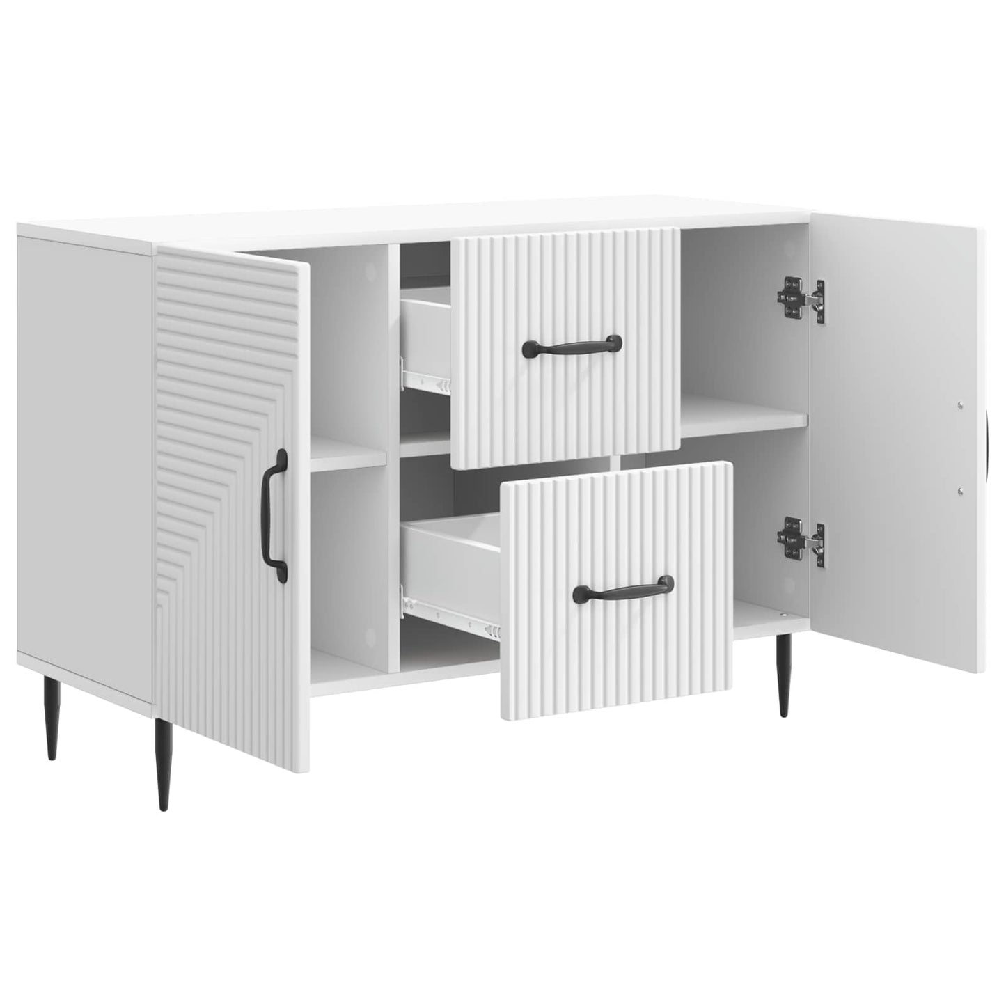 Dressoir met lade Wit 89 x 34,5 x 60 cm Bewerkt hout