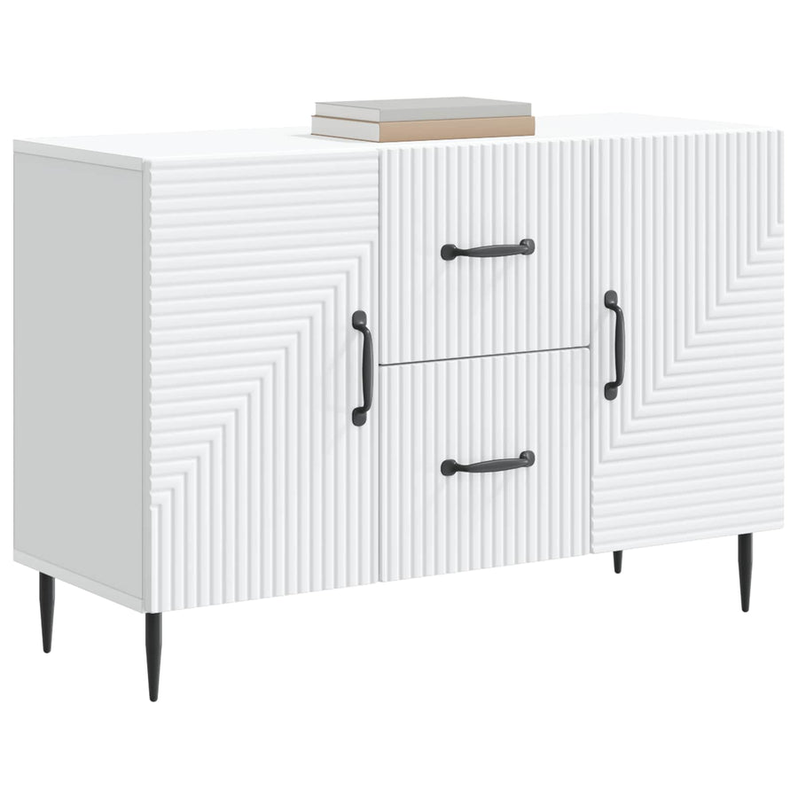 Dressoir met lade Wit 89 x 34,5 x 60 cm Bewerkt hout