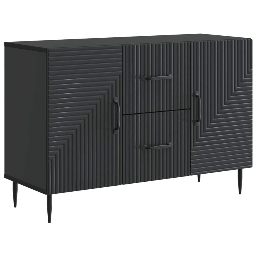 Dressoir met lade Zwart 89 x 34,5 x 60 cm Bewerkt hout
