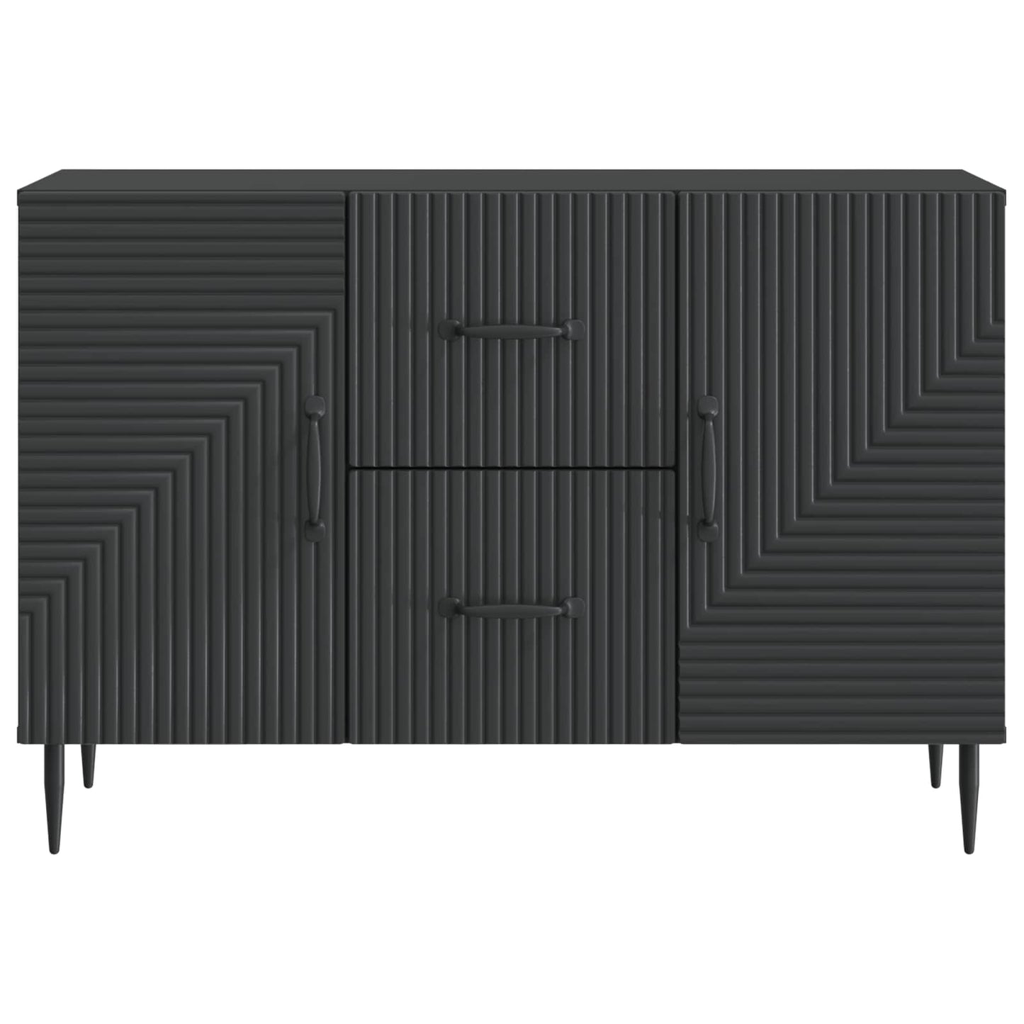 Dressoir met lade Zwart 89 x 34,5 x 60 cm Bewerkt hout