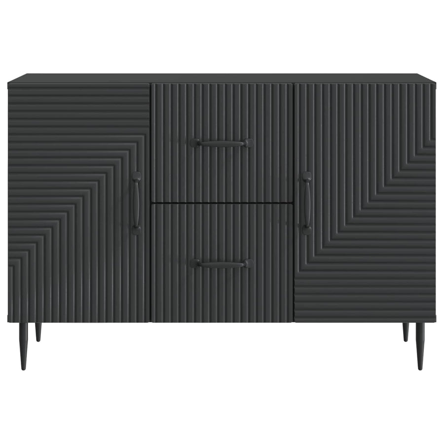Dressoir met lade Zwart 89 x 34,5 x 60 cm Bewerkt hout