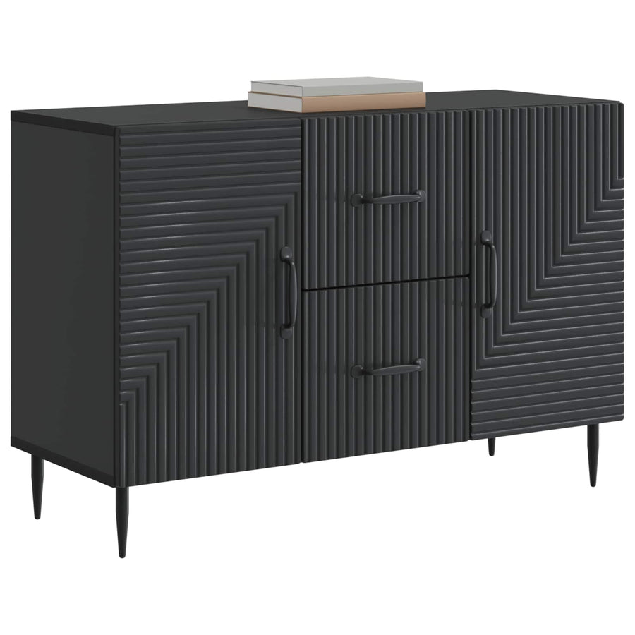 Dressoir met lade Zwart 89 x 34,5 x 60 cm Bewerkt hout