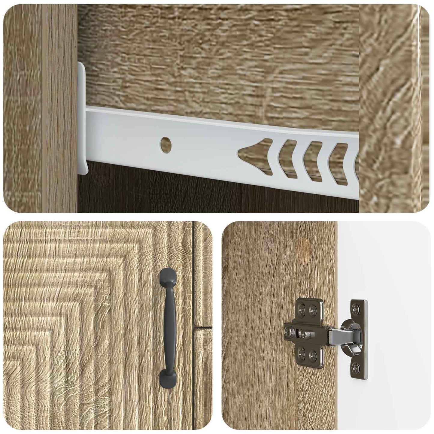 Dressoir met lade Sonoma Eiken 89 x 34,5 x 60 cm Bewerkt hout