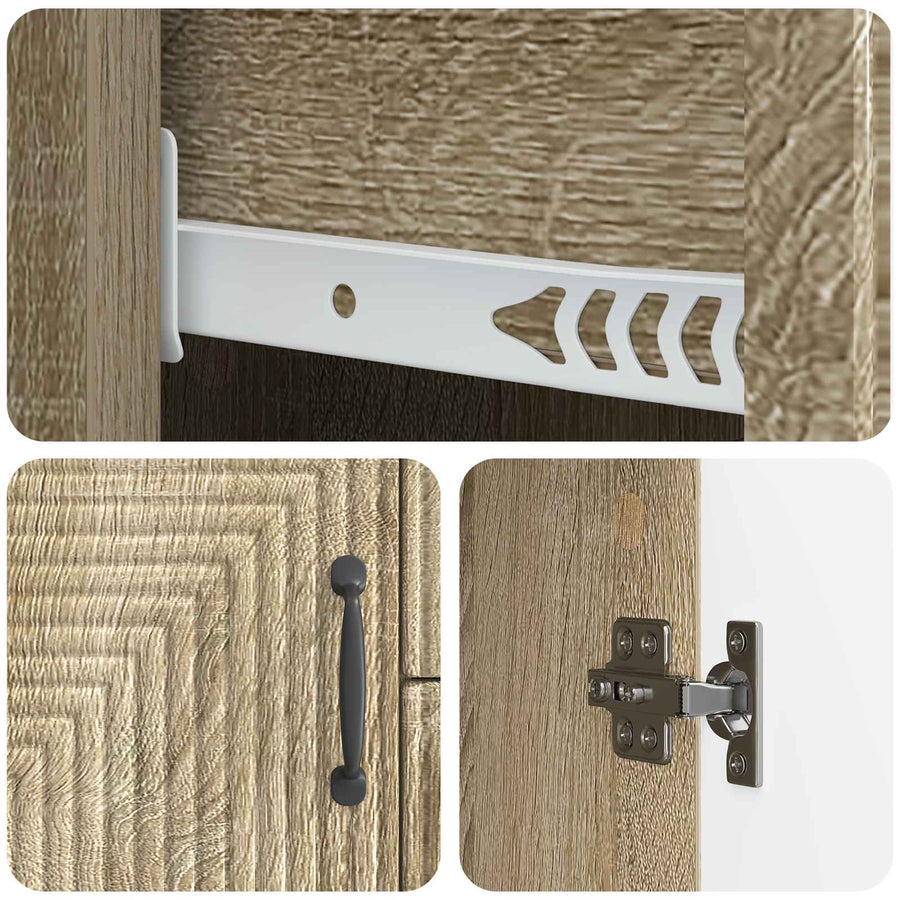 Dressoir met lade Sonoma Eiken 89 x 34,5 x 60 cm Bewerkt hout