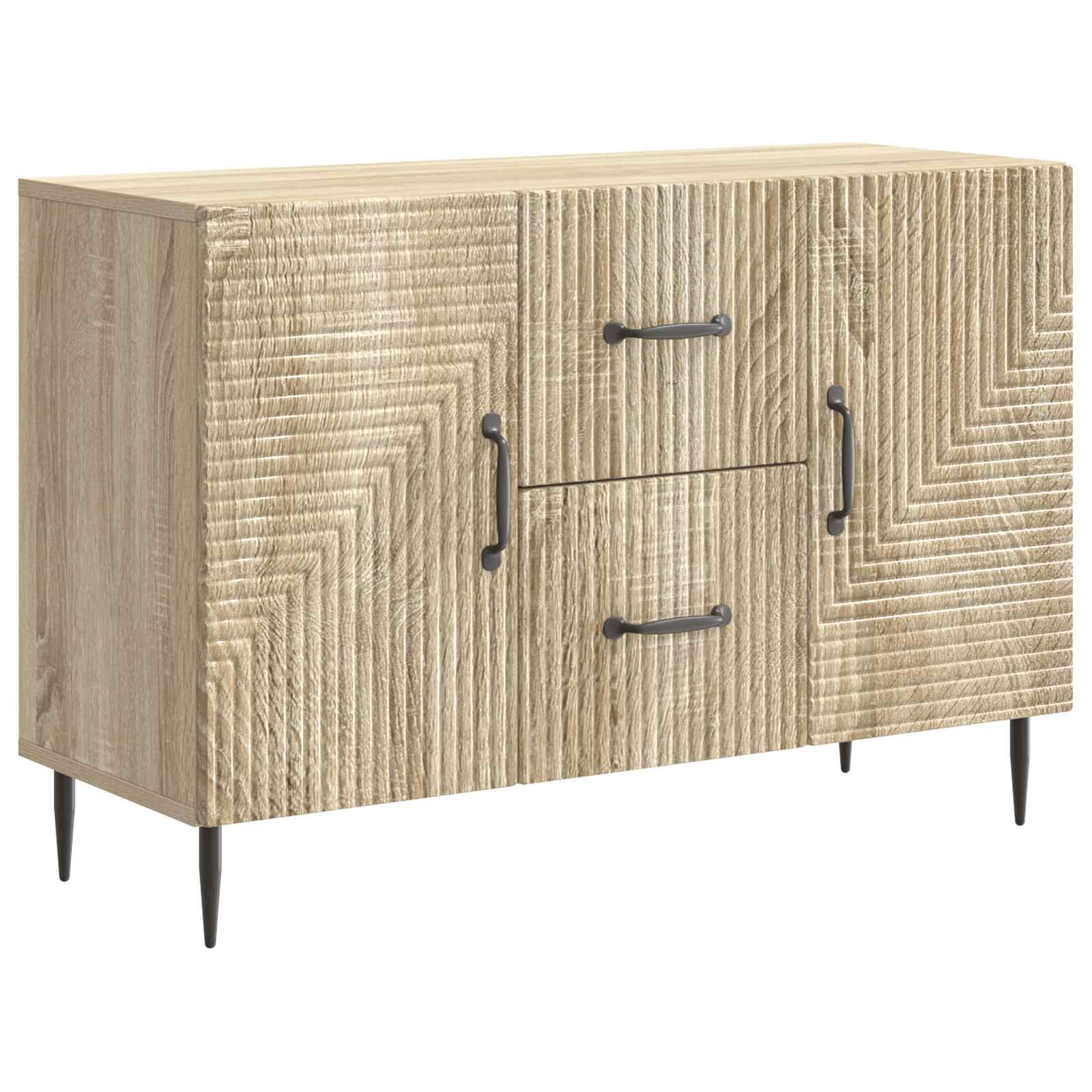 Dressoir met lade Sonoma Eiken 89 x 34,5 x 60 cm Bewerkt hout