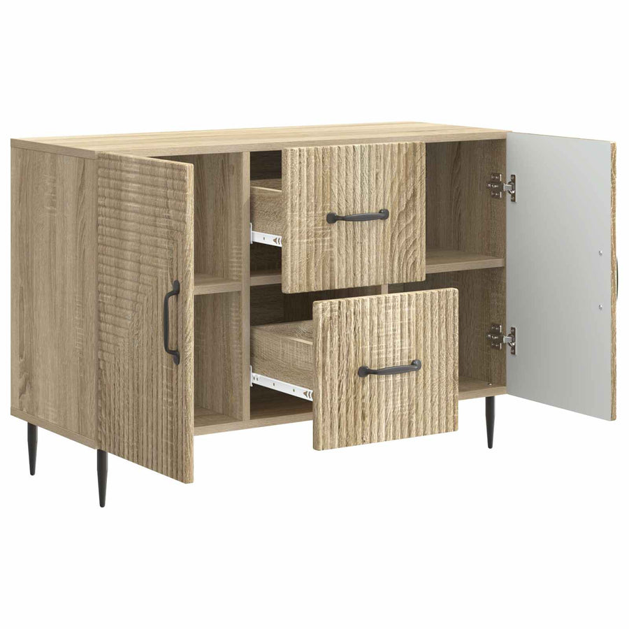 Dressoir met lade Sonoma Eiken 89 x 34,5 x 60 cm Bewerkt hout