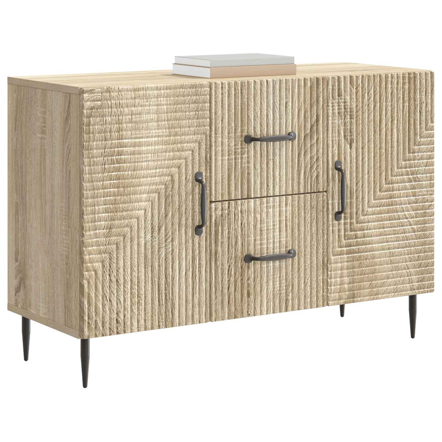 Dressoir met lade Sonoma Eiken 89 x 34,5 x 60 cm Bewerkt hout