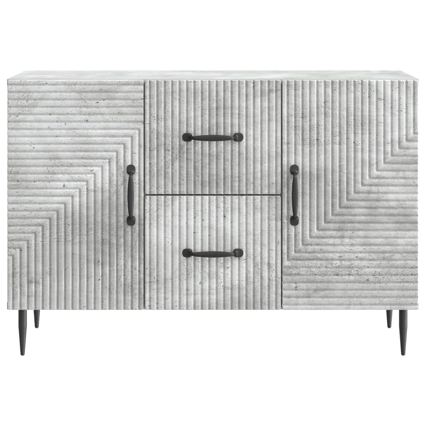 Dressoir met lade Betongrijs 89 x 34,5 x 60 cm Bewerkt hout