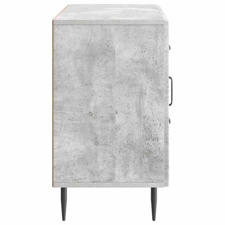 Dressoir met lade Betongrijs 89 x 34,5 x 60 cm Bewerkt hout