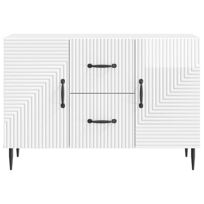 Dressoir met lade Hoogglans Wit 89 x 34,5 x 60 cm Bewerkt hout