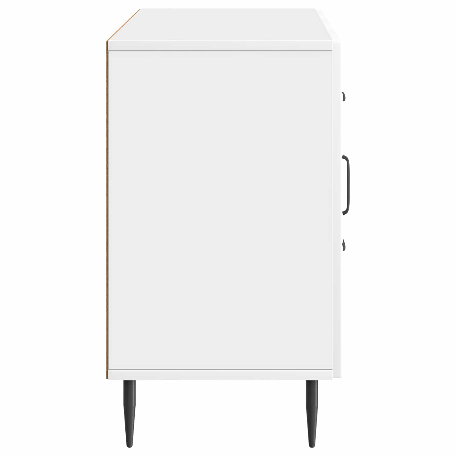 Dressoir met lade Hoogglans Wit 89 x 34,5 x 60 cm Bewerkt hout