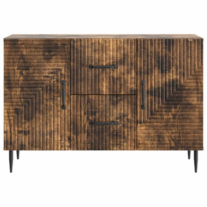 Dressoir met lade Gerookt eiken 89 x 34,5 x 60 cm Bewerkt hout