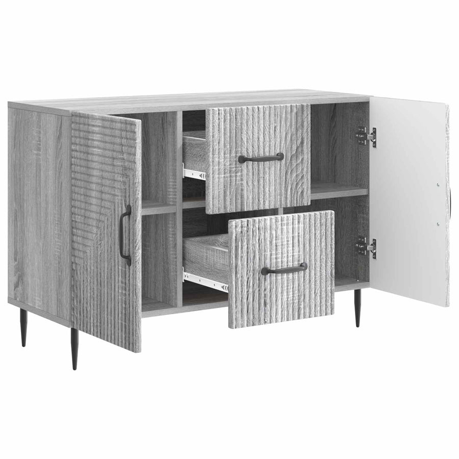 Dressoir met lade Grijs sonoma 89 x 34,5 x 60 cm Bewerkt hout