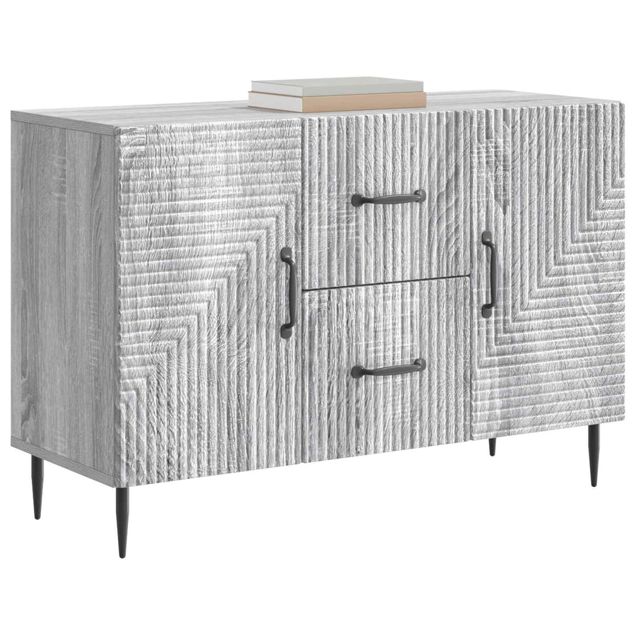 Dressoir met lade Grijs sonoma 89 x 34,5 x 60 cm Bewerkt hout
