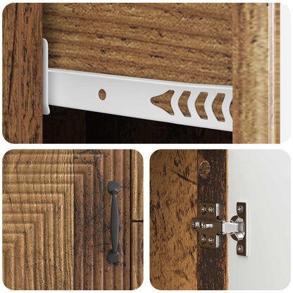 Dressoir met lade Oud hout 89 x 34,5 x 60 cm Bewerkt hout