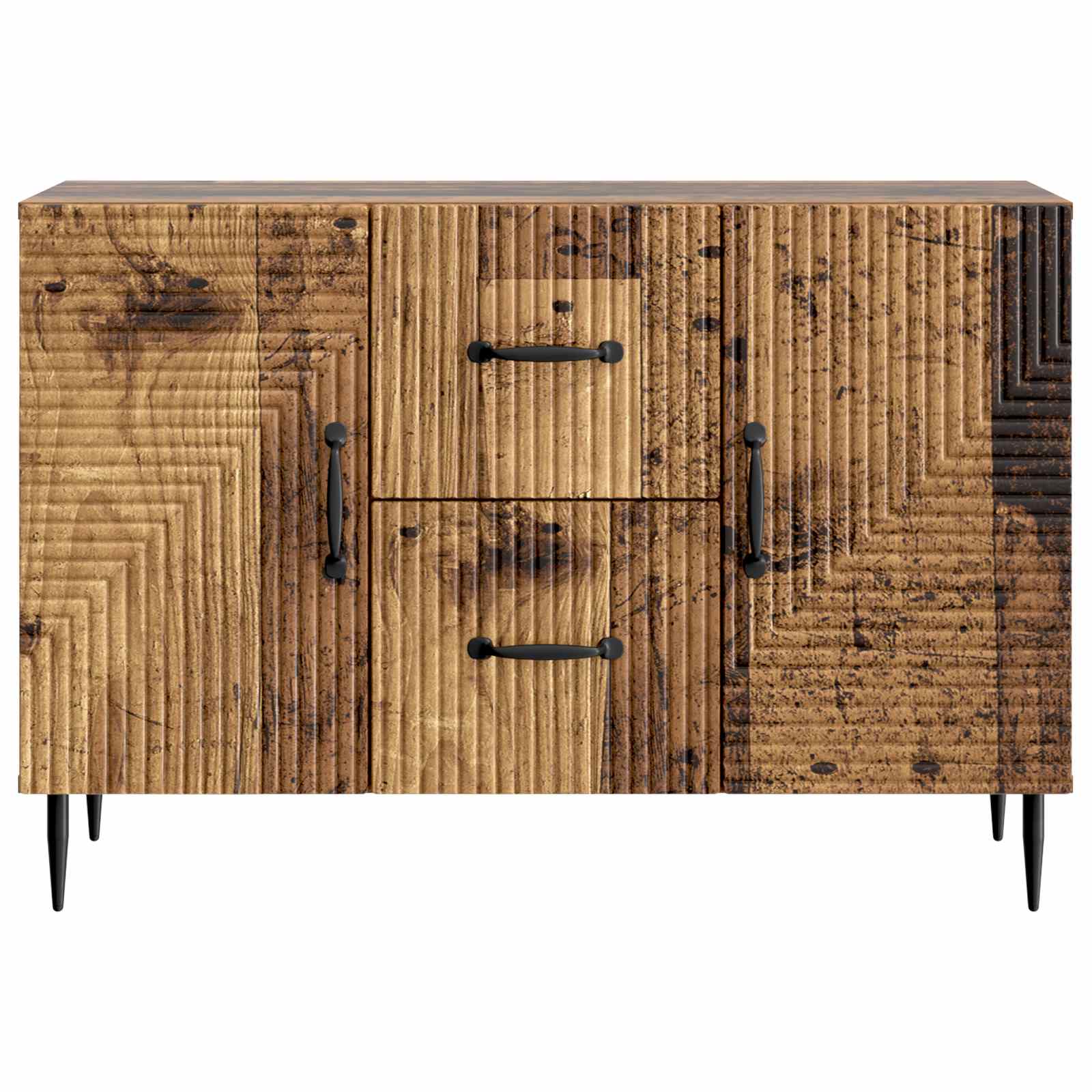Dressoir met lade Oud hout 89 x 34,5 x 60 cm Bewerkt hout