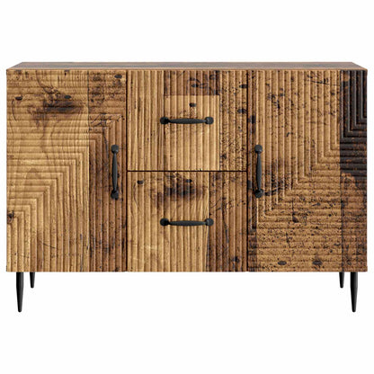 Dressoir met lade Oud hout 89 x 34,5 x 60 cm Bewerkt hout