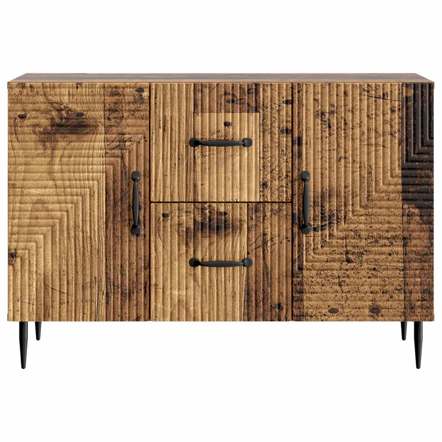 Dressoir met lade Oud hout 89 x 34,5 x 60 cm Bewerkt hout