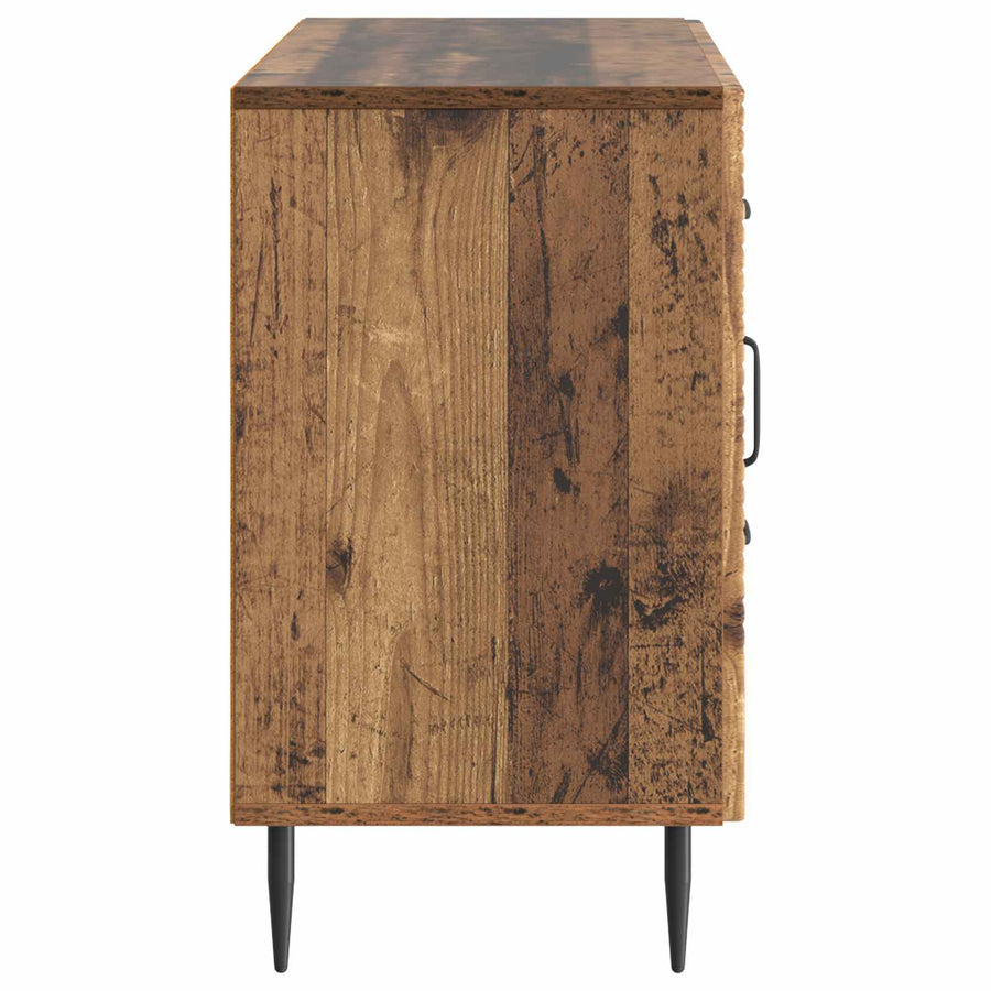 Dressoir met lade Oud hout 89 x 34,5 x 60 cm Bewerkt hout