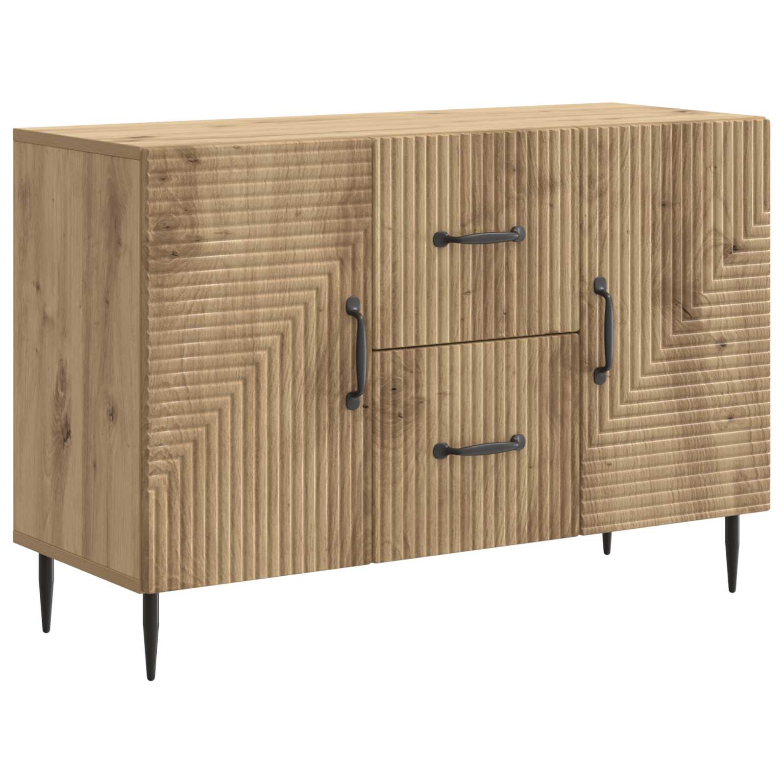 Dressoir Artisanaal eiken 89 x 34,5 x 60 cm Bewerkt hout