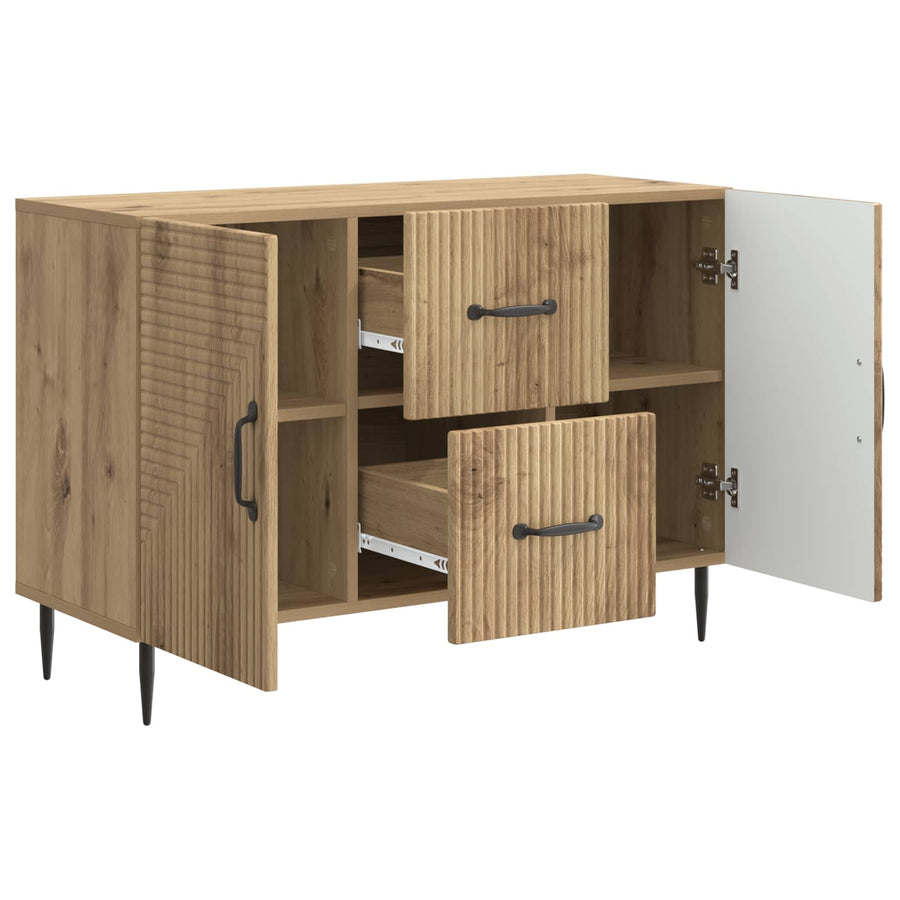 Dressoir Artisanaal eiken 89 x 34,5 x 60 cm Bewerkt hout