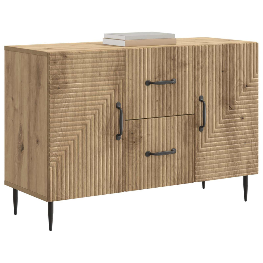Dressoir Artisanaal eiken 89 x 34,5 x 60 cm Bewerkt hout