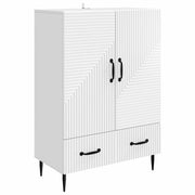 Dressoir wit 66x34,5x95 cm bewerkt hout