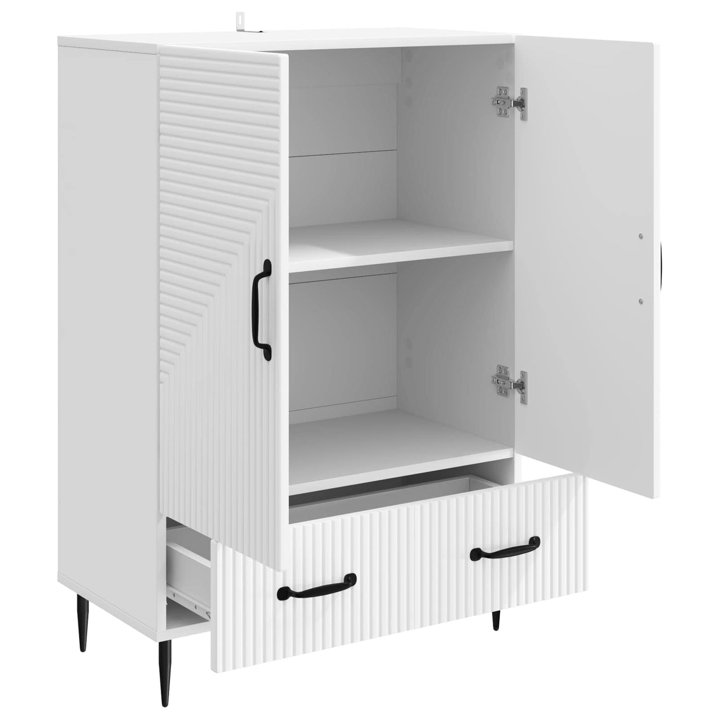 Dressoir met lade Wit 66 x 34,5 x 95 cm Bewerkt hout