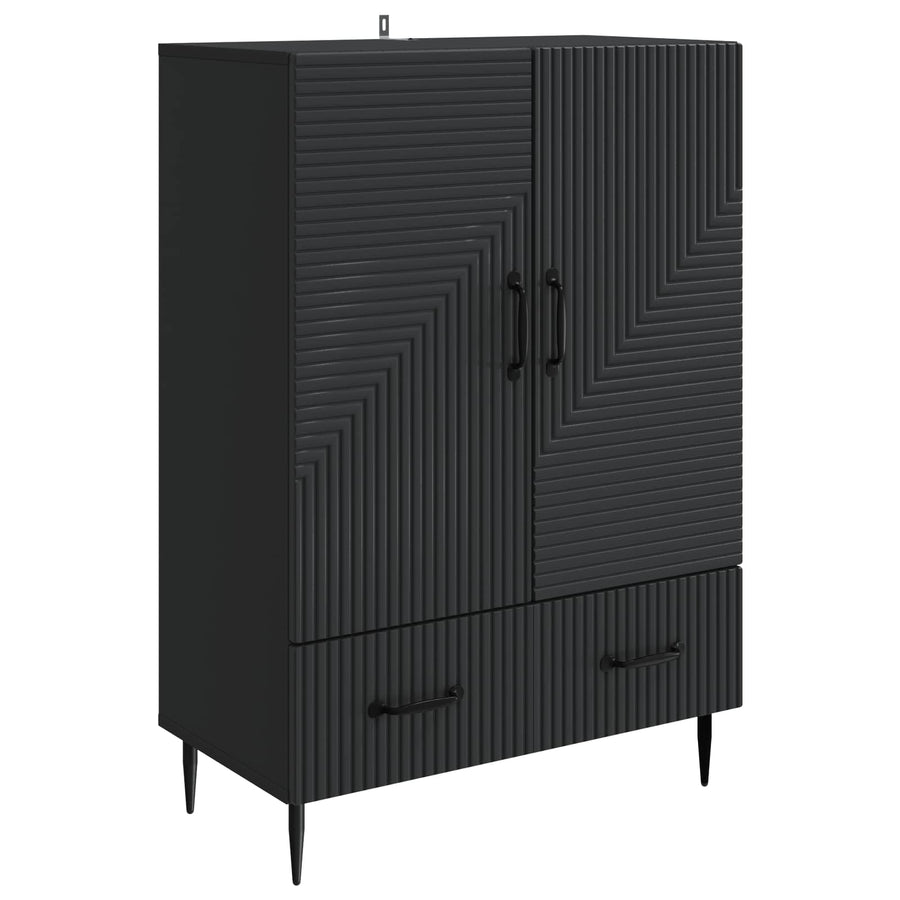 Dressoir met lade Zwart 66 x 34,5 x 95 cm Bewerkt hout