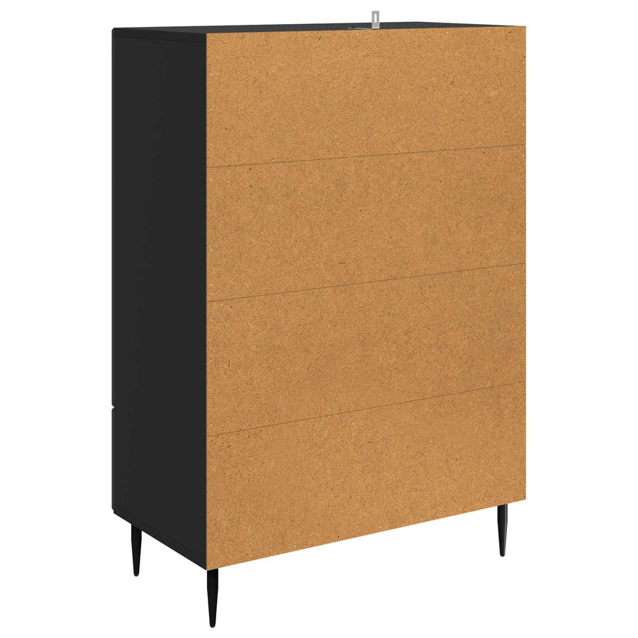 Dressoir met lade Zwart 66 x 34,5 x 95 cm Bewerkt hout