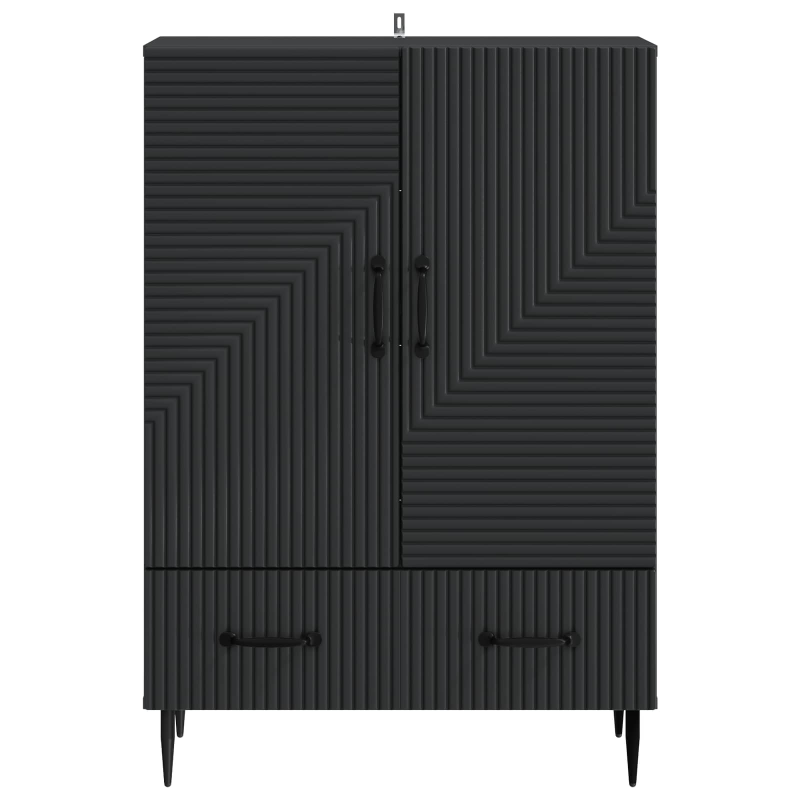Dressoir met lade Zwart 66 x 34,5 x 95 cm Bewerkt hout