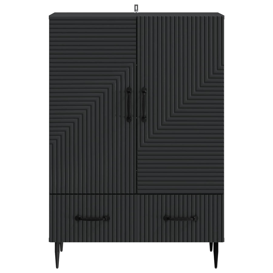 Dressoir met lade Zwart 66 x 34,5 x 95 cm Bewerkt hout