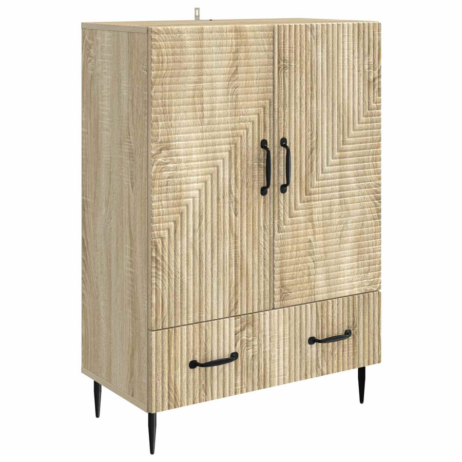 Dressoir met lade Sonoma Eiken 66 x 34,5 x 95 cm Bewerkt hout