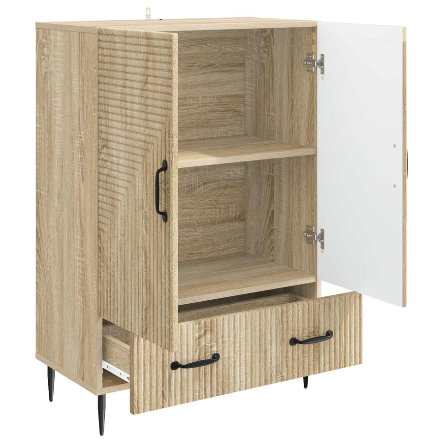 Dressoir met lade Sonoma Eiken 66 x 34,5 x 95 cm Bewerkt hout