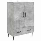 Dressoir 66x34,5x95 cm bewerkt hout betongrijs