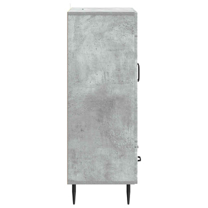 Dressoir met lade Betongrijs 66 x 34,5 x 95 cm Bewerkt hout