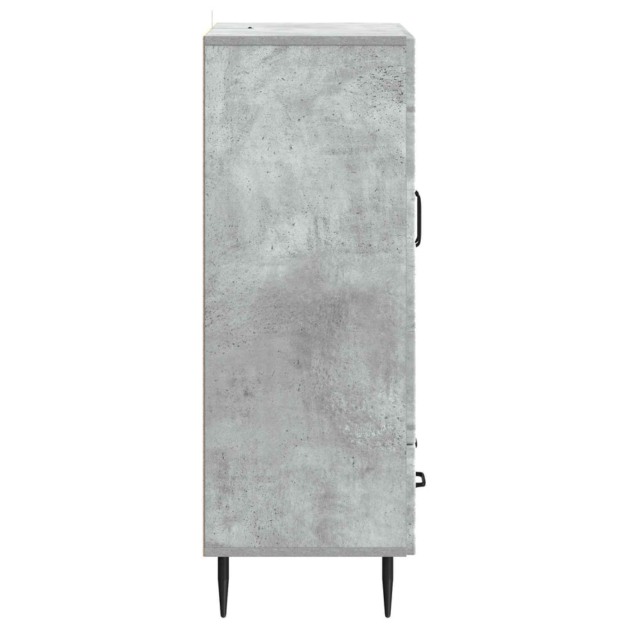 Dressoir met lade Betongrijs 66 x 34,5 x 95 cm Bewerkt hout