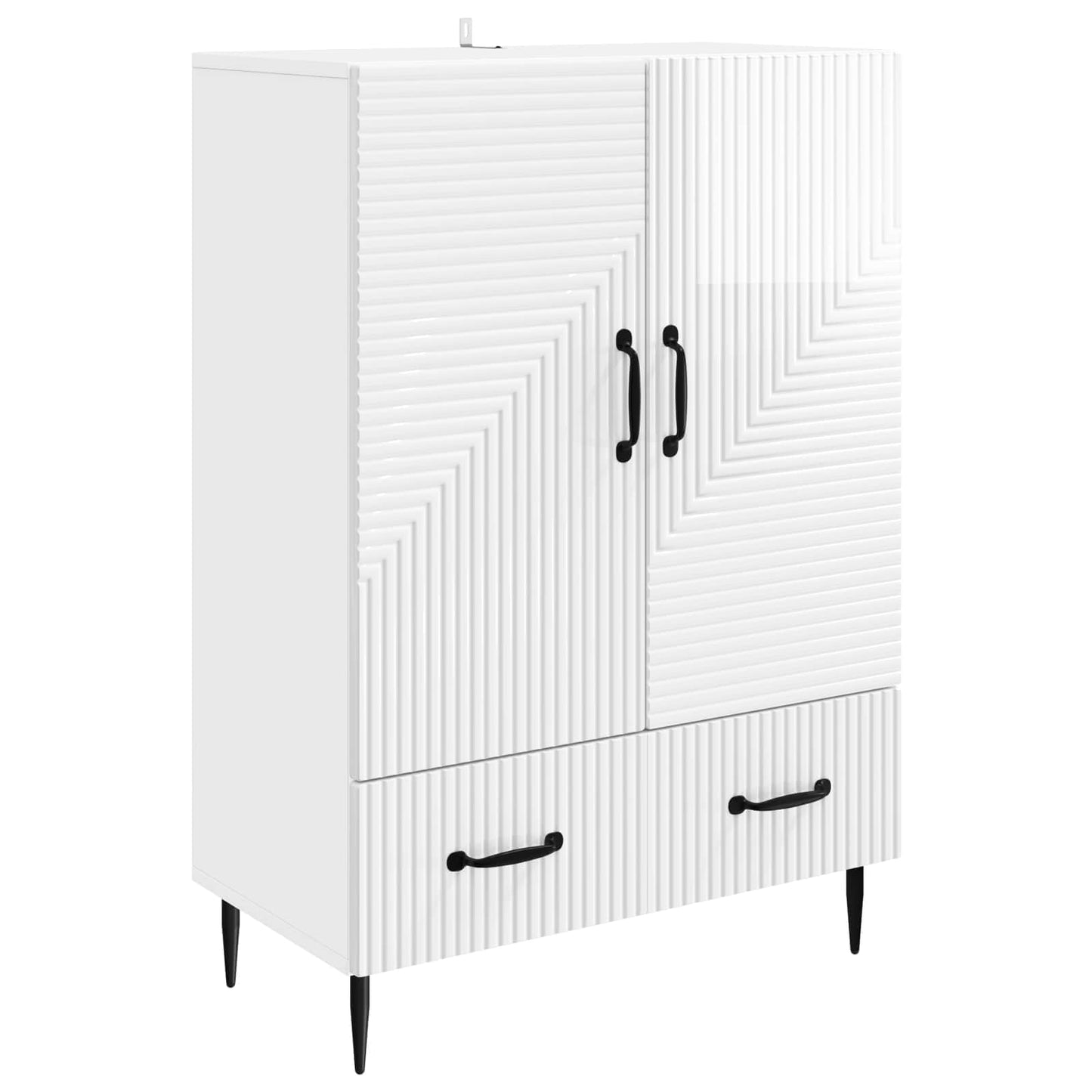 Dressoir met lade Hoogglans Wit 66 x 34,5 x 95 cm Bewerkt hout