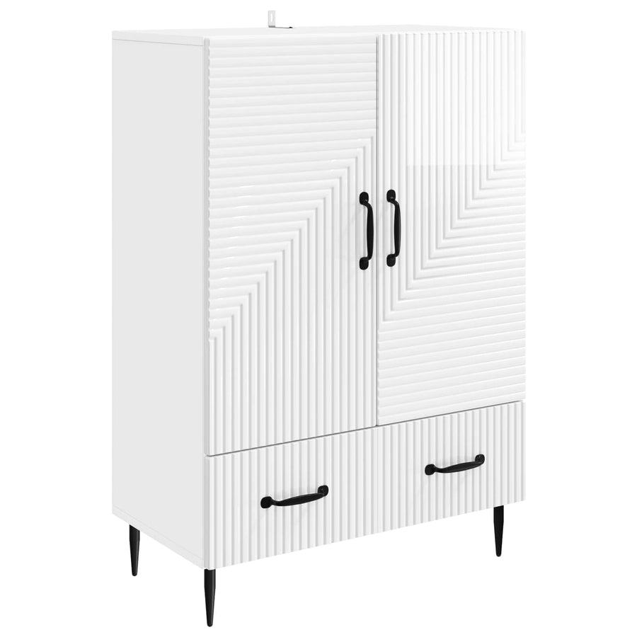 Dressoir met lade Hoogglans Wit 66 x 34,5 x 95 cm Bewerkt hout