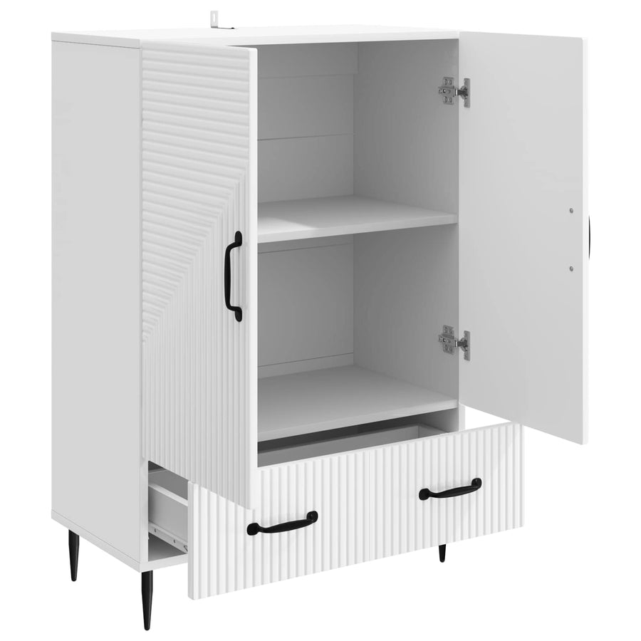 Dressoir met lade Hoogglans Wit 66 x 34,5 x 95 cm Bewerkt hout