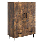 Sideboard with drawer Smoked oak 66 x 34.5 x 95 cm Engineered wood