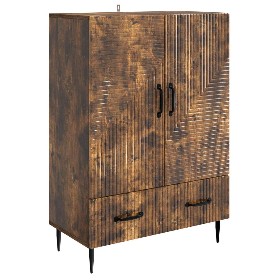 Dressoir met lade Gerookt eiken 66 x 34,5 x 95 cm Bewerkt hout