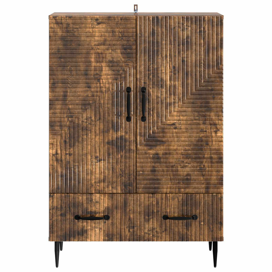 Dressoir met lade Gerookt eiken 66 x 34,5 x 95 cm Bewerkt hout