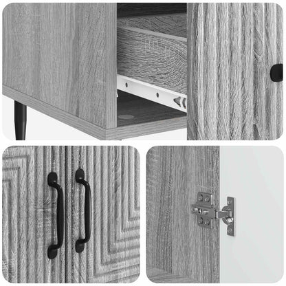 Dressoir met lade Grijs sonoma 66 x 34,5 x 95 cm Bewerkt hout