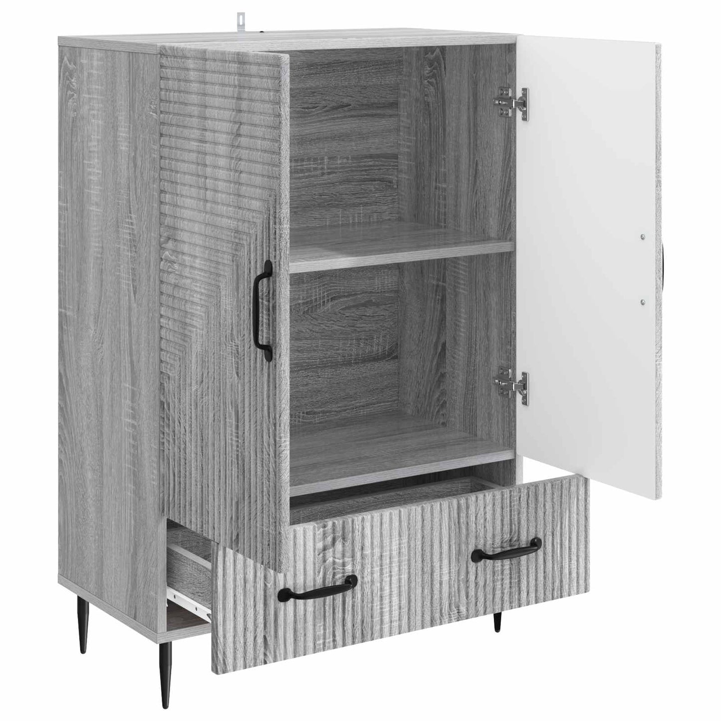 Dressoir met lade Grijs sonoma 66 x 34,5 x 95 cm Bewerkt hout