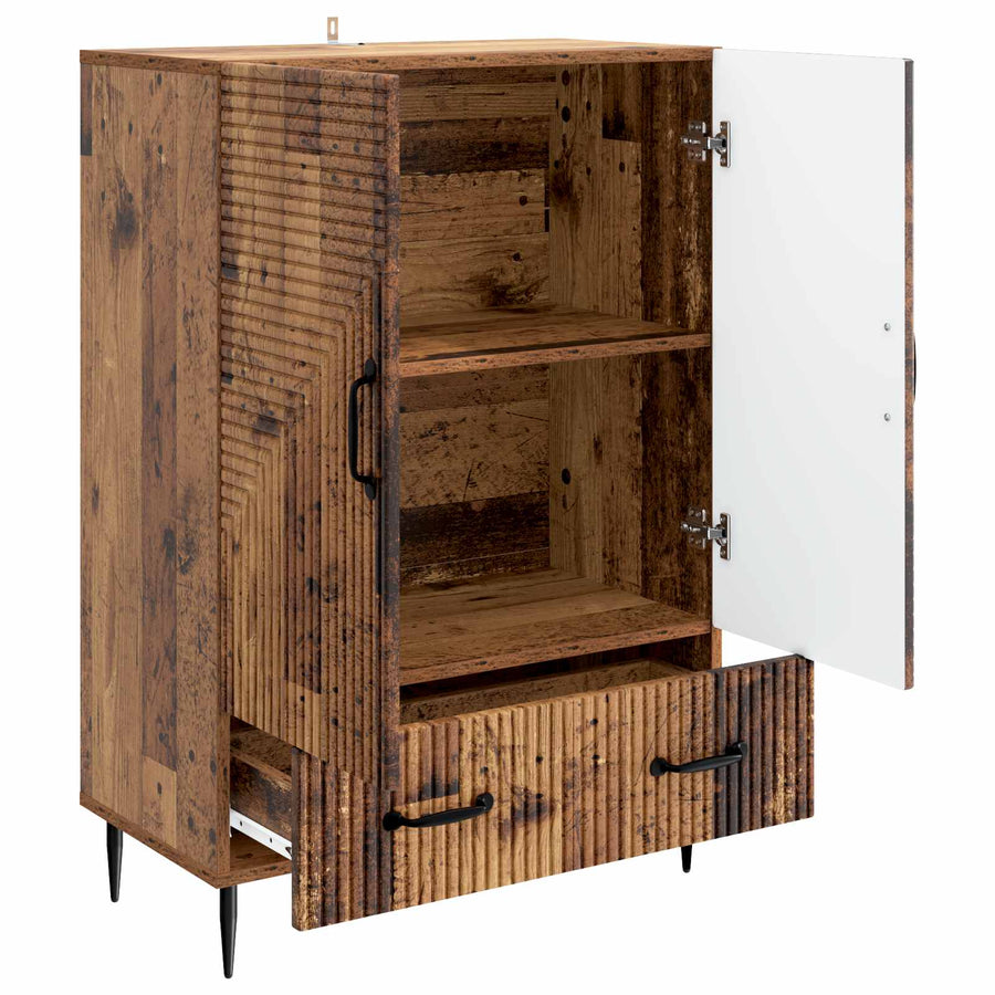 Dressoir met lade Oud hout 66 x 34,5 x 95 cm Bewerkt hout