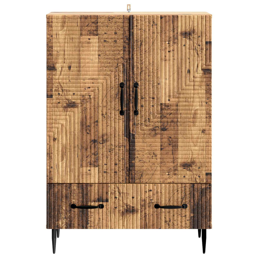 Dressoir met lade Oud hout 66 x 34,5 x 95 cm Bewerkt hout