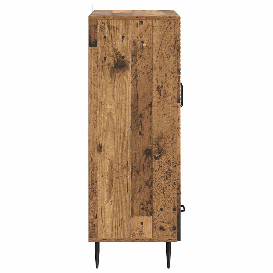 Dressoir met lade Oud hout 66 x 34,5 x 95 cm Bewerkt hout