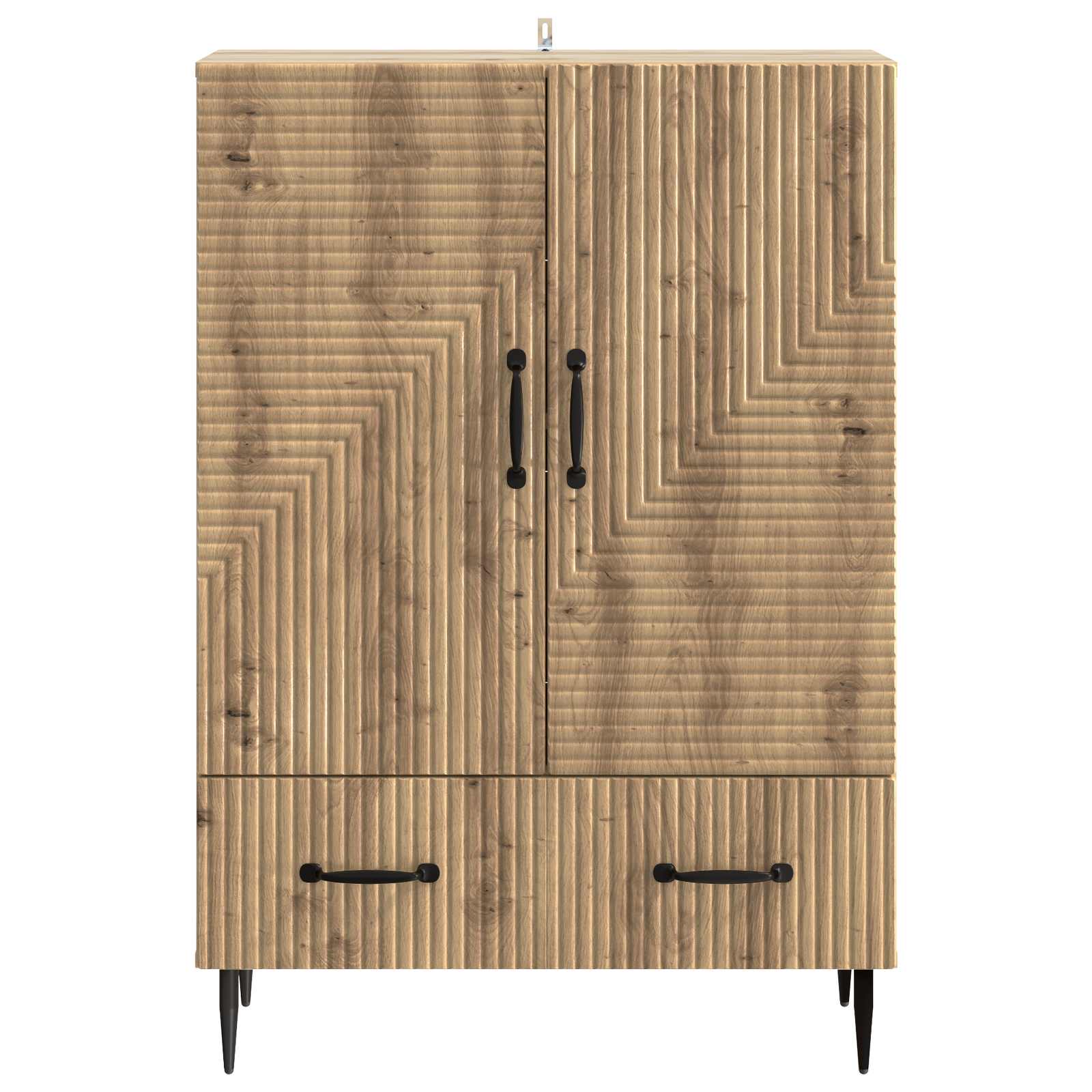 Dressoir Artisanaal eiken 66 x 34,5 x 95 cm Bewerkt hout