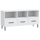 TV-kast 102x34,5x50 cm wit bewerkt hout